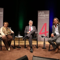 phil.cologne 2016: Agnes Heller, Christopher Clark und Richard David Precht bei der Eröffnung ©Ast/Jürgens