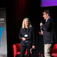 phil.cologne 2019: Sabine Dengel (bpb) und Jürgen Wiebicke eröffnen die Fachtagung ©Ast/Juergens