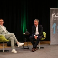 phil.cologne 2022: 10.06. Der Mensch als Tier. Mit Markus Gabriel. Mod.: Cai Werntgen ©Ast/Juergens