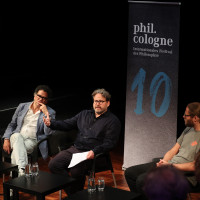 phil.cologne 2022: 10.06. Bitcoin: Change the money, change the world? Mit Ijoma Mangold und René Pickhardt. Mod.: Wolfram Eilenberger ©Ast/Juergens