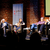 phil.COLOGNE 2025: 24.06.: What’s happening in America? Mit Claudia Brühwiler, Claus Leggewie und Yascha Mounk. Mod.: Wolfram Eilenberger ©Katja Tauber