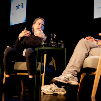 phil.COLOGNE 2025: 25.06. KlasseDenken: Denke ich noch selbst? KI, ChatGPT & Co. Mit Rainer Mühlhoff. Mod.: Tobias Goldfarb ©Katja Tauber