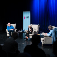 phil.COLOGNE 2025: 27.06.: Wie die Seele wieder Frieden findet. Mit Paraskevi Mavrogiorgou-Juckel und Georg Juckel. Mod.: Joachim Frank ©Hieronymus Rönneper