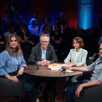 phil.COLOGNE 2025: 27.06. Sternstunde Philosophie auf 3sat: Demokratie in der Krise – Hat das Volk immer recht? Mit Barbara Bleisch, Jagoda Marinić, Oliver Zimmer und Jonas Lüscher ©Katja Tauber