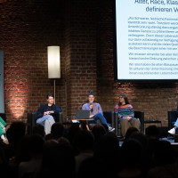 phil.COLOGNE 2026: 12.06. KlasseDenken: Mit Philosophinnen denken. Mit Luisa Büschleb-Köppen, Anne Burkard, Katharina Naumann und Katharina Schulz Mod.: Benni Bauerdick © Katja Tauber